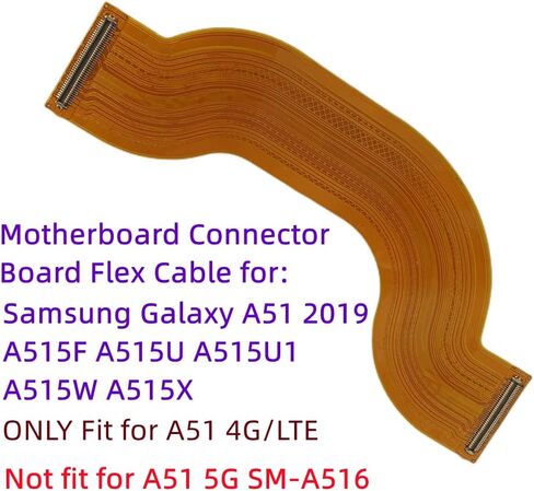 كيبل مرن بديل للوحة الام من كومسونما لجوال سامسونج جالكسي A51 اصدار 2019 SM-A515U SM-A515F A515W A515X 4G/LTE، وحدة كيبل مرنة تتضمن ادوات in Kuwait