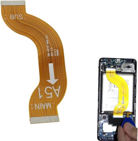 كيبل مرن بديل للوحة الام من كومسونما لجوال سامسونج جالكسي A51 اصدار 2019 SM-A515U SM-A515F A515W A515X 4G/LTE، وحدة كيبل مرنة تتضمن ادوات in Kuwait