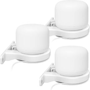 Delidigi 3 Pack ABS Wall Mount Compatible with Nest WiFi Router- AC2200 Bracket Holder Shelf for Nest WiFi Point [Built-in Cable Management](3 Pack, White) in Saudi Arabia