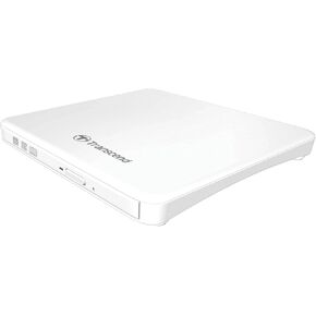 Transcend 8K Extra Slim Portable DVD Writer Optical Drive (TS8XDVDS-K) | Ultra-slim, sleek design in Kuwait