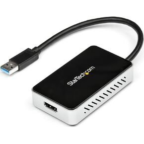 StarTech.com USB 3.0 إلى DVI محول مع منفذ USB واحد - 1920x1200 - بطاقة فيديو ورسومات خارجية - محول شاشة مزدوجة - يدعم ويندوز (USB32DVIEH) in Kuwait