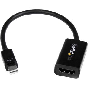 محول StarTech.com Mini DisplayPort إلى HDMI - محول فيديو mDP إلى HDMI نشط - 4K 30 هرتز - Mini DP أو Thunderbolt 1/2 Mac/PC إلى شاشة HDMI/TV/عرض - mDP 1.2 إلى HDMI محول Dongle (MDP2HD4KS)