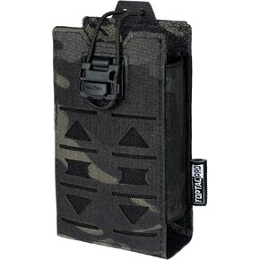 Tactical Radio Pouch MOLLE Radio Holster Compatible with 148/152 MPU5 Baofeng Radio Case Bag Walkie Talkies Rifle Mag with Elastic Cord 500D Nylon in Kuwait