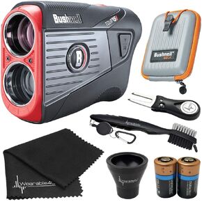 Bushnell Tour V5 / Tour V5 Shift Laser Golf Rangefinder with Included Carrying Case, Carabiner and Wearable4U Bundle in Kuwait