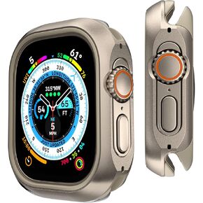 MAGEASY Aircraft-Grade Aluminum Rugged Case for Apple Watch Ultra 3, Ultra 2, Apple Watch Ultra 49mm | 2 in 1 Metal Hard Shell with Shockproof Inner Bumper for Max Protection, Odyssey - Midnight Black in Kuwait