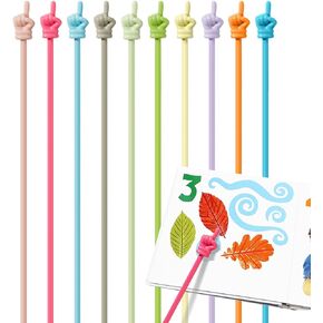 Dumero 10pcs Finger Pointer For Classroom, Reading Pointers For Kids, Hand Pointing Stick, Teaching Finger Class Pointer For Teachers, Classroom Teacher Must Haves Supplies Essentials