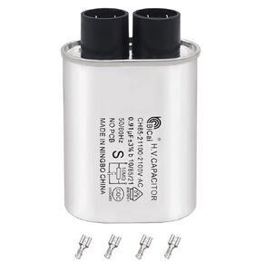 Tnisesm Microwave Capacitor 0.95uF 2100V, High Voltage Capacitor 1/4" Standard Terminal Connection Pin, Compatible with Whirlpool etc.