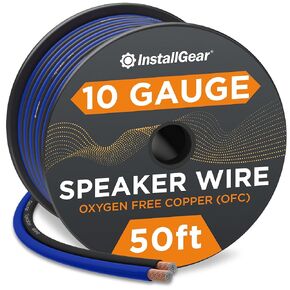 InstallGear 10 Gauge AWG Speaker Wire (50ft - Brown) | Speaker Cable for Car Speakers Stereos, Home Theater Speakers, Surround Sound, Radio, Automotive Wire, Outdoor | Speaker Wire 10 Gauge