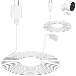 2 حزمة شاحن كاميرا Arlo خارجي وداخلي، سلك طاقة لـ Arlo Pro 3/Pro 4/Pro 5S 2K، Arlo Ultra/Ultra 2، Arlo Go 2 كابل شحن خارجي مقاوم للطقس بطول 16 قدم/5 متر مع محول شحن سريع in Kuwait