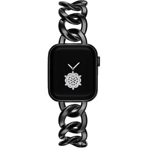38/40/41/42MM(Series 11/10)/44/45/46MM Women Cool Chain Metal Smartwatch Bands Compatible for Apple Watch Bands Series 11/ SE3/10/9/8/7/6/5 Stylish Adjustable Replaceable Bracelet for Iwatch S11/10/9/8/7 in Kuwait