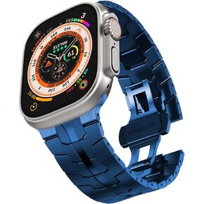 CHANCHY Stainless Steel Band for Apple Watch Ultra 2 Band 49mm 45mm 44mm 42mm, Metal Strap with Folding Clasp for Apple Watch Series 9 8 7 6 5 4 3 2 1 Ultra/Ultra 2 Men (Titanium, 49mm 45mm 44mm 42mm) in Kuwait