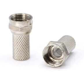 THE CIMPLE CO Screw-On Coaxial Cable Connectors for RG59 Coax - Twist-On Cable Ends with No Tools Required to Install - F-Style Fittings, 4 Pack in Kuwait