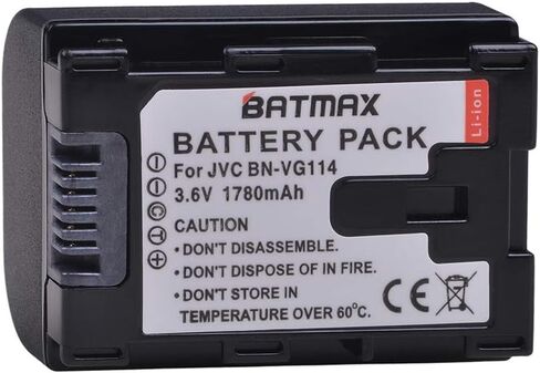 بطارية Batmax 1780 مللي أمبير BN-VG114 لبطاريات كاميرا الفيديو JVC BN-VG107U، BN-VG108U، BN-VG114U، BN-VG121U، BN-VG138U in Saudi Arabia