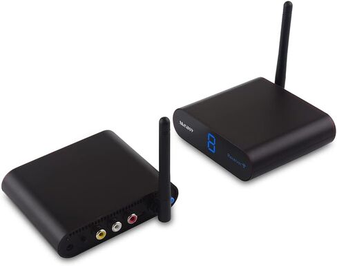 جهاز ارسال واستقبال الفيديو والصوت مع موسع عن بعد بالاشعة تحت الحمراء 5.8GHz 8 قنوات لكيبل البث والاقمار الصناعية ودي في دي الى التلفزيون لاسلكيا لكيبل ار سي ايه - غير متوافق مع HDMI (RCA5) in Kuwait