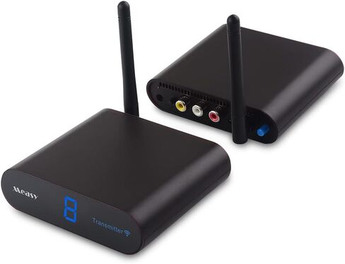 جهاز ارسال واستقبال الفيديو والصوت مع موسع عن بعد بالاشعة تحت الحمراء 5.8GHz 8 قنوات لكيبل البث والاقمار الصناعية ودي في دي الى التلفزيون لاسلكيا لكيبل ار سي ايه - غير متوافق مع HDMI (RCA5) in Kuwait