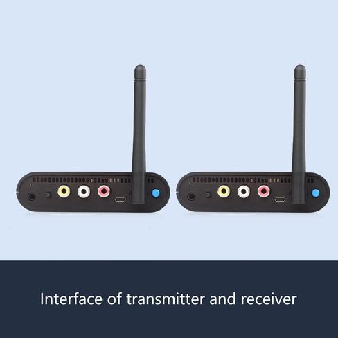 جهاز ارسال واستقبال الفيديو والصوت مع موسع عن بعد بالاشعة تحت الحمراء 5.8GHz 8 قنوات لكيبل البث والاقمار الصناعية ودي في دي الى التلفزيون لاسلكيا لكيبل ار سي ايه - غير متوافق مع HDMI (RCA5) in Kuwait