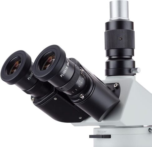 AmScope - 40X-800X Polarizing Metallurgical Microscope with Top and Bottom Lights + 18MP USB 3.0 Camera - ME580TA-PZ-2L-18M3 in Saudi Arabia