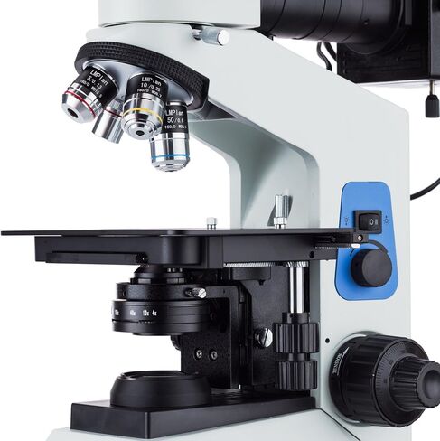 AmScope - 40X-800X Polarizing Metallurgical Microscope with Top and Bottom Lights + 18MP USB 3.0 Camera - ME580TA-PZ-2L-18M3 in Saudi Arabia