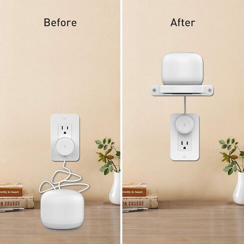 3 عبوات من Delidigi ABS مثبتة على الحائط متوافقة مع جهاز توجيه Nest WiFi - AC2200 رف حامل لنقطة Nest WiFi [إدارة الكابلات المدمجة] (3 عبوات، أبيض) in Kuwait