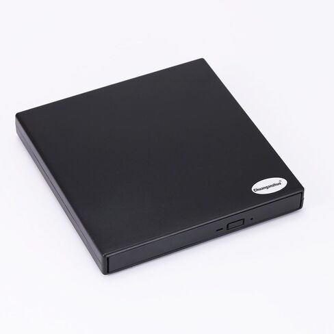 محرك أقراص DVD خارجي، محرك أقراص مضغوطة خارجي Chuanganzhuo USB 2.0 نحيف محمول ومشغل DVD-ROM للكمبيوتر المحمول والكمبيوتر المكتبي لأجهزة Mac Windows 2000/XP/Vista/7/8/10 وحقيبة حقيبة مقاومة للغبار، أسود in Kuwait