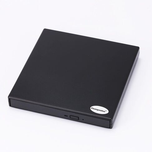 محرك أقراص DVD خارجي، محرك أقراص مضغوطة خارجي Chuanganzhuo USB 2.0 نحيف محمول ومشغل DVD-ROM للكمبيوتر المحمول والكمبيوتر المكتبي لأجهزة Mac Windows 2000/XP/Vista/7/8/10 وحقيبة حقيبة مقاومة للغبار، أسود in Kuwait
