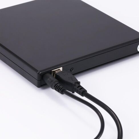 محرك أقراص DVD خارجي، محرك أقراص مضغوطة خارجي Chuanganzhuo USB 2.0 نحيف محمول ومشغل DVD-ROM للكمبيوتر المحمول والكمبيوتر المكتبي لأجهزة Mac Windows 2000/XP/Vista/7/8/10 وحقيبة حقيبة مقاومة للغبار، أسود in Kuwait
