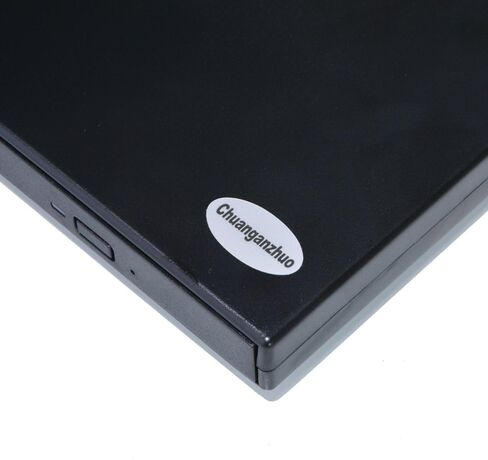 محرك أقراص DVD خارجي، محرك أقراص مضغوطة خارجي Chuanganzhuo USB 2.0 نحيف محمول ومشغل DVD-ROM للكمبيوتر المحمول والكمبيوتر المكتبي لأجهزة Mac Windows 2000/XP/Vista/7/8/10 وحقيبة حقيبة مقاومة للغبار، أسود in Kuwait