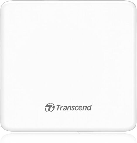 Transcend 8K Extra Slim Portable DVD Writer Optical Drive (TS8XDVDS-K) | Ultra-slim, sleek design in Kuwait