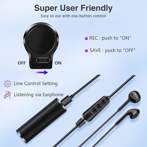 مسجل صوت مغناطيسي 128 جيجابايت، مسجل صوت محمول بسعة 2800 ساعة وتسجيل مستمر لمدة 20 يومًا، مسجل صوت رقمي، أجهزة تسجيل لمحاضرات الاجتماعات (Q7-128G) in Kuwait