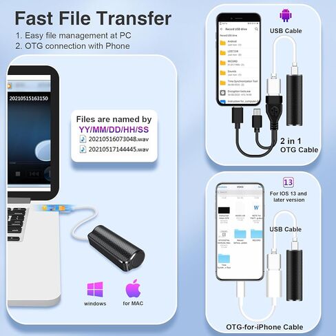 مسجل صوت مغناطيسي 128 جيجابايت، مسجل صوت محمول بسعة 2800 ساعة وتسجيل مستمر لمدة 20 يومًا، مسجل صوت رقمي، أجهزة تسجيل لمحاضرات الاجتماعات (Q7-128G) in Kuwait