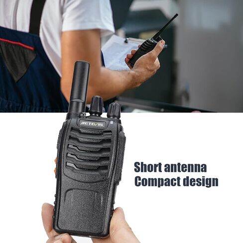Retevis H-777 Portable FRS Two-Way Radios with Flashlight, Short Antenna | Type C Rechargeable Walkie Talkies, Emergency Alarm, 16 Channel, Long Range 2 Way Radio for Adults Family Outdoor (3 Pack) in Kuwait