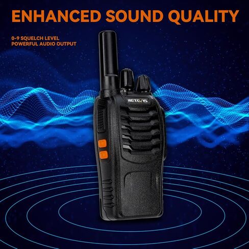 Retevis H-777 Portable FRS Two-Way Radios with Flashlight, Short Antenna | Type C Rechargeable Walkie Talkies, Emergency Alarm, 16 Channel, Long Range 2 Way Radio for Adults Family Outdoor (3 Pack) in Kuwait