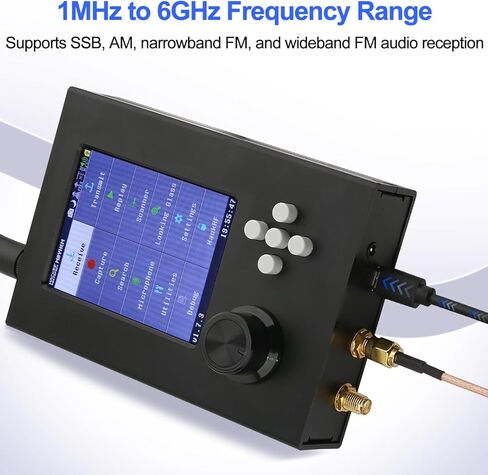 Portapack H2, 3.2in TFT Screen Professional Radios Transceiver 1MHz-6GHz, Capture Replay for Communication SDR Radio, 3.5mm Audio Jack USB Charge,Built-in Speaker in Kuwait