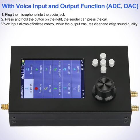 Portapack H2, 3.2in TFT Screen Professional Radios Transceiver 1MHz-6GHz, Capture Replay for Communication SDR Radio, 3.5mm Audio Jack USB Charge,Built-in Speaker in Kuwait
