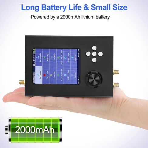 Portapack H2, 3.2in TFT Screen Professional Radios Transceiver 1MHz-6GHz, Capture Replay for Communication SDR Radio, 3.5mm Audio Jack USB Charge,Built-in Speaker in Kuwait