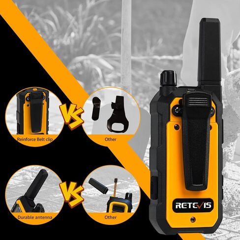 Retevis RB48 Heavy Duty Two Way Radio,Waterproof Walkie Talkies,Shock-Resistant,2000mAh,Vibration Call,Emergency Alarm,NOAA,Hands-Free,Durable 2 Way Radio for Job Site (6 Pack) in Saudi Arabia