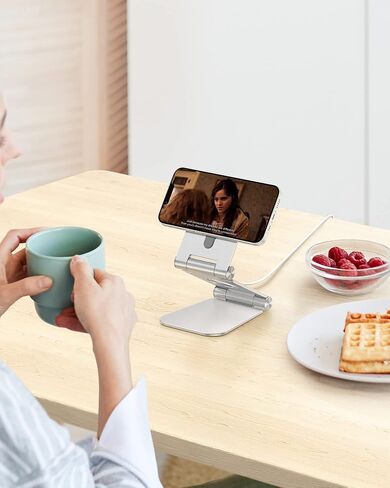 OMOTON MS02 Phone Stand for Magsafe Charger, Phone Holder for iPhone Silver in Kuwait