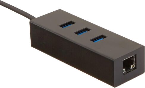 Amazon Basics USB 3.1 Type-C إلى 3 منافذ USB Hub مع محول إيثرنت - أسود، 5 عبوات in Saudi Arabia