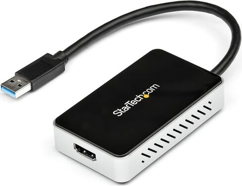 StarTech.com USB 3.0 إلى DVI محول مع منفذ USB واحد - 1920x1200 - بطاقة فيديو ورسومات خارجية - محول شاشة مزدوجة - يدعم ويندوز (USB32DVIEH) in Kuwait