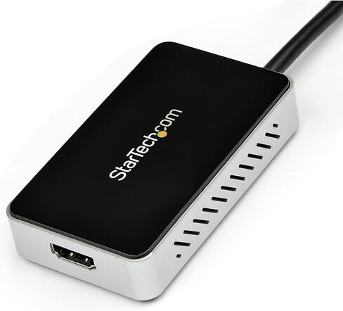 StarTech.com USB 3.0 إلى DVI محول مع منفذ USB واحد - 1920x1200 - بطاقة فيديو ورسومات خارجية - محول شاشة مزدوجة - يدعم ويندوز (USB32DVIEH) in Kuwait
