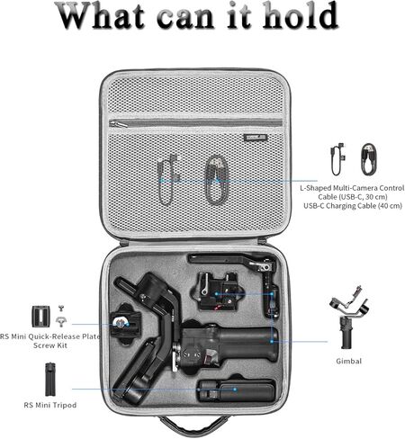 سابفوتو مجموعة ملحقات حافظة دي جيه اي ار اس 3 ميني من دي جيه اي، شنطة سفر دي جيه اي ار اس 3، حزام رقبة قابل للتعديل، واقيات شاشة لمجموعة ملحقات دي جيه اي ار اس 3 ميني 3 في 1 in Kuwait