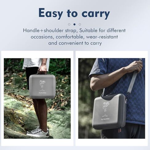 سابفوتو مجموعة ملحقات حافظة دي جيه اي ار اس 3 ميني من دي جيه اي، شنطة سفر دي جيه اي ار اس 3، حزام رقبة قابل للتعديل، واقيات شاشة لمجموعة ملحقات دي جيه اي ار اس 3 ميني 3 في 1 in Kuwait