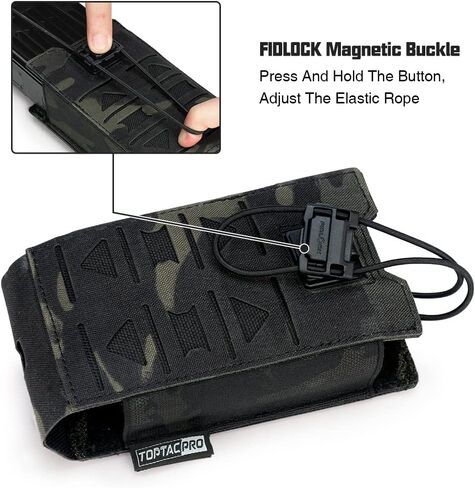 Tactical Radio Pouch MOLLE Radio Holster Compatible with 148/152 MPU5 Baofeng Radio Case Bag Walkie Talkies Rifle Mag with Elastic Cord 500D Nylon in Kuwait