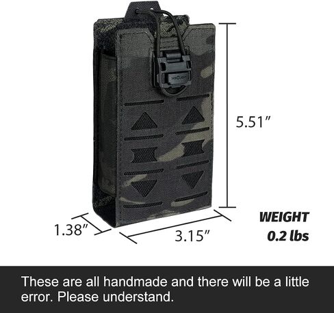 Tactical Radio Pouch MOLLE Radio Holster Compatible with 148/152 MPU5 Baofeng Radio Case Bag Walkie Talkies Rifle Mag with Elastic Cord 500D Nylon in Kuwait