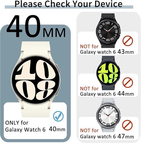 [12Pack] RICHONE Bling Case Compatible with Samsung Galaxy Watch 7 40mm Screen Protector, HD Full Protection Flexible TPU Watch Bumper Cover Anti Scratch Samsung Watch 7 Accessory (SM-L300 · 40MM) in Kuwait