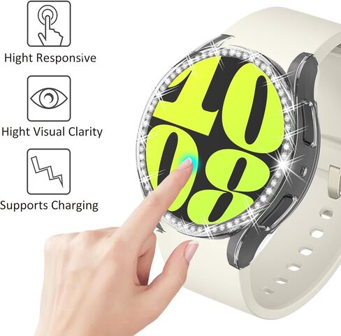 [12Pack] RICHONE Bling Case Compatible with Samsung Galaxy Watch 7 40mm Screen Protector, HD Full Protection Flexible TPU Watch Bumper Cover Anti Scratch Samsung Watch 7 Accessory (SM-L300 · 40MM) in Kuwait