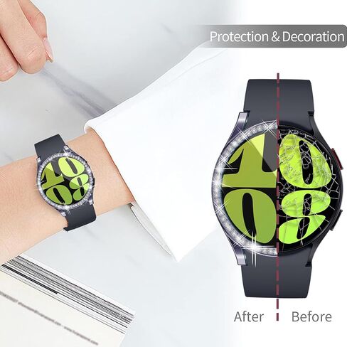 [12Pack] RICHONE Bling Case Compatible with Samsung Galaxy Watch 7 40mm Screen Protector, HD Full Protection Flexible TPU Watch Bumper Cover Anti Scratch Samsung Watch 7 Accessory (SM-L300 · 40MM) in Kuwait