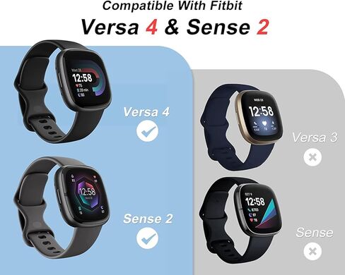 Witzon 4 Pack Protective Cases Compatible with Fitbit Versa 4 Screen Protector, Ultra Thin Soft TPU Bumper HD All-Around Smart Watch Accessories Sense 2 Screen Protective Cover Versa 4 Case Women Men in Kuwait