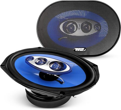 Pyle 6" x 9" Car Sound Speaker (Pair) - Upgraded Blue Poly Injection Cone 4-Way 400 Watts w/ Non-fatiguing Butyl Rubber Surround 50 - 20Khz Frequency Response 4 Ohm & 1.25" ASV Voice Coil in Saudi Arabia