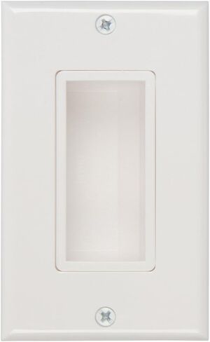 لوحة حائط كابل ذات جهد منخفض مجوفة من نقطة المشتري، منفذ سهل التركيب لإخفاء وتمرير أسلاك التكنولوجيا من خلال HDMI والتلفزيون والفيديو والصوت والشبكة وأسلاك السماعات وغطاء خافي العيوب (عبوتان) in Kuwait